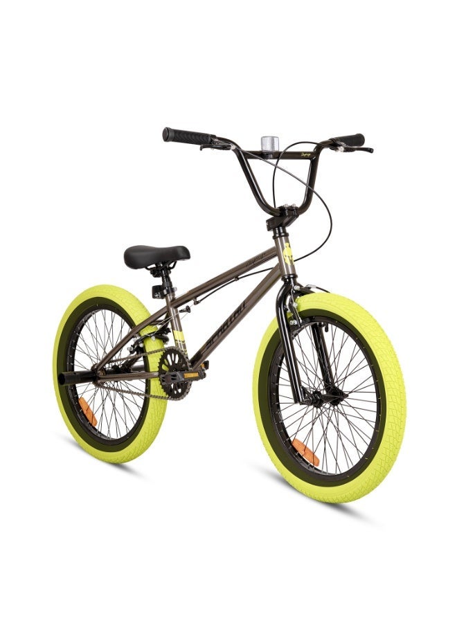 سبارتان زيفير فريستايل ‎20 بوصة BMX – هيكل فولاذي متين، مقود قابل للدوران 360°، دعامتان خلفيتان للحركات البهلوانية، تصميم فريستايل مخصص للأطفال، فرامل بمشابك موثوقة، دراجة BMX للمبتدئين والمتوسطين - SP-3294 - Image 1